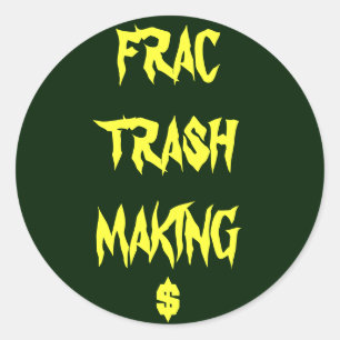 frac Abfall Runder Aufkleber