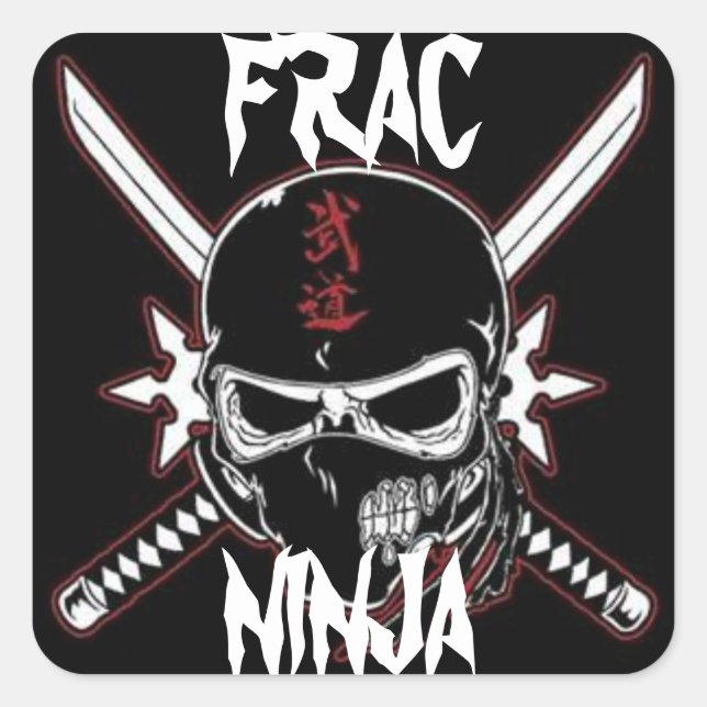 Frac ninja quadratischer aufkleber (Vorderseite)