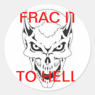 FRAC TEUFEL RUNDER AUFKLEBER