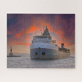 Frachter im Hafen von Holland