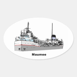 Frachter Maumee Ovaler Aufkleber