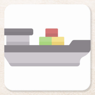 Frachter Rechteckiger Pappuntersetzer