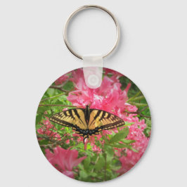 Frack Butterfly Sessel auf rosa Azaleen Schlüsselanhänger