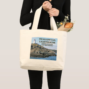 Frack Lighthouse Grand Manan N.B. Tote Bag Jumbo Stoffbeutel