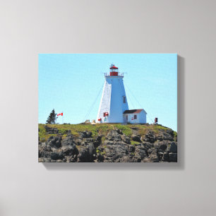 Frack Lighthouse Grand Manan Wrapped Canvas Leinwanddruck