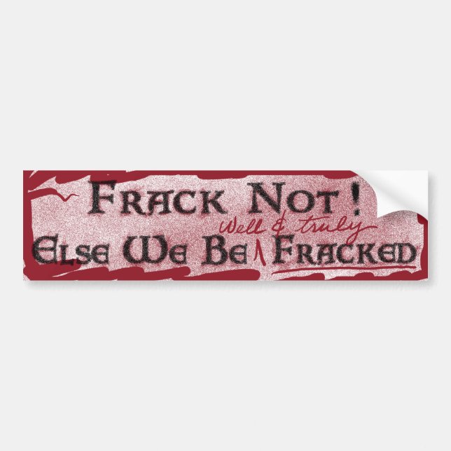 frack nicht Autoaufkleber (Vorne)