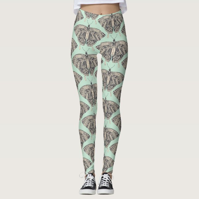 Frack-Schmetterling-Basalt Leggings (Vorderseite)