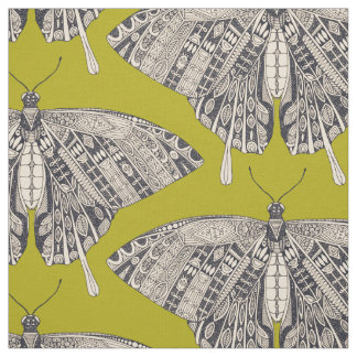 Frack-Schmetterling-Citron-Basalt Stoff