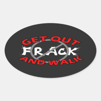 Fracking-Autoaufkleber, schwarz Ovaler Aufkleber