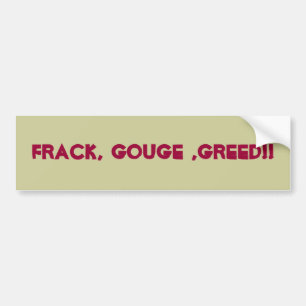 Fracking Gewohnheits-Autoaufkleber Autoaufkleber