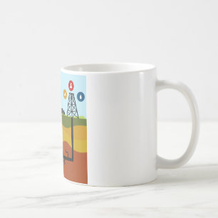 Fracking Öl-Diagramm Kaffeetasse