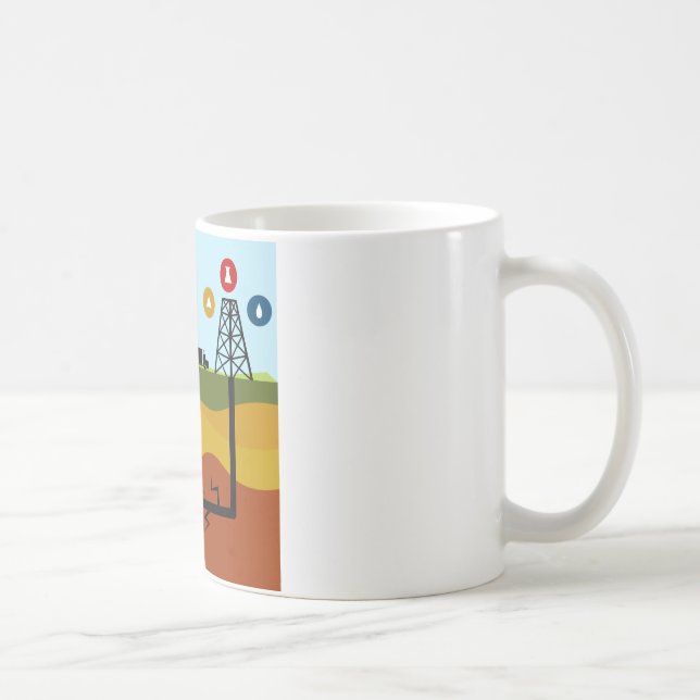 Fracking Öl-Diagramm Kaffeetasse (Rechts)