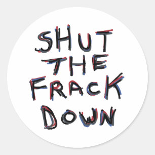 Fracking Runder Aufkleber