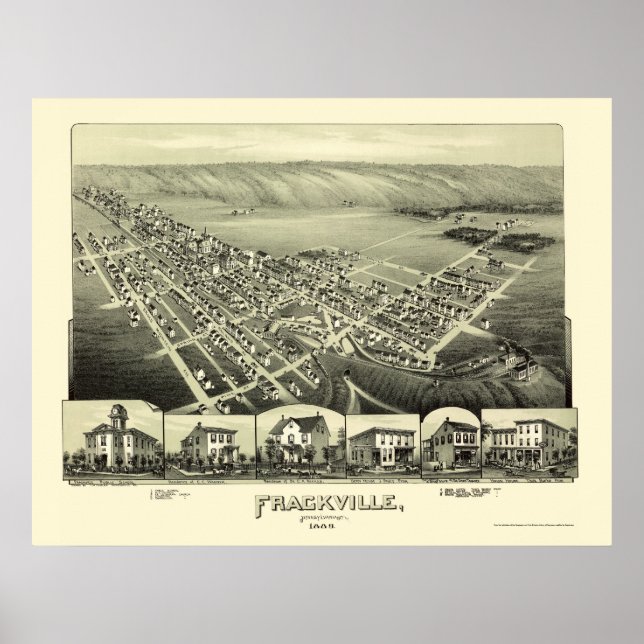 Frackville, PA Panoramic Map - 1889 Poster (Vorne)
