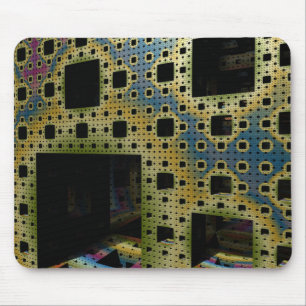Fractal 3D Sci-Fi-Würfel Printed Circuit MP04 Mousepad