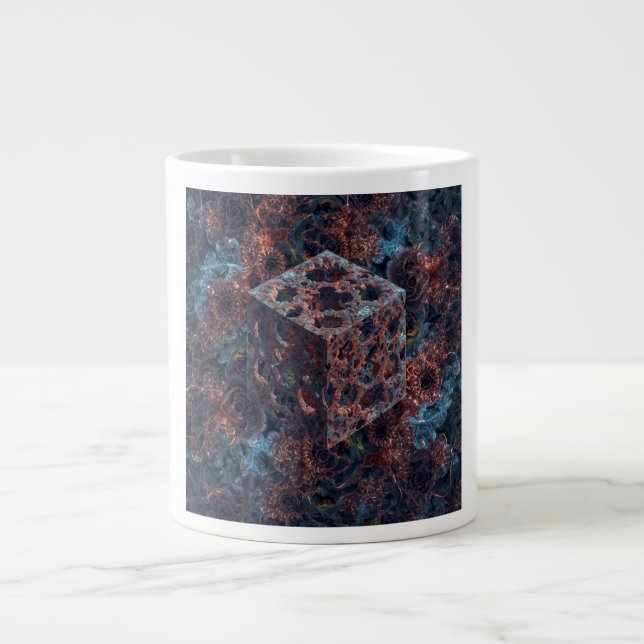 Fractal Cube With Mandelbrot Cutout  Jumbo-Tasse (Vorderseite)