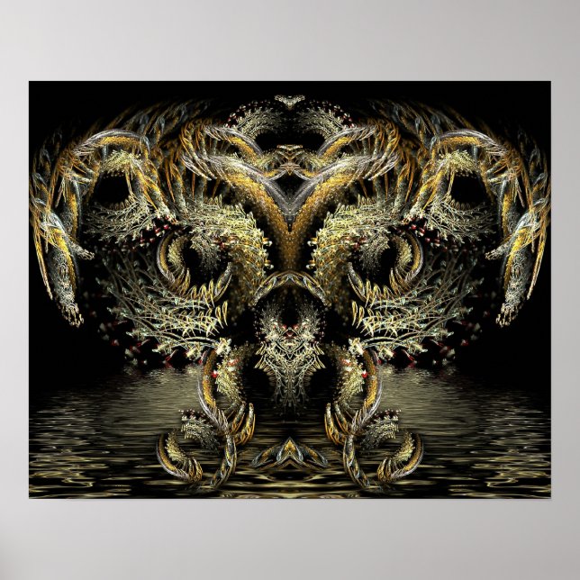 Fractal-DracheUhu Poster (Vorne)