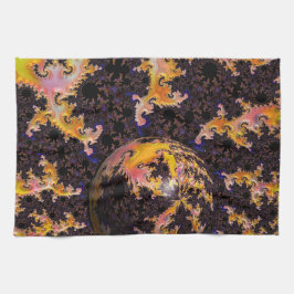 Fractal Firestorm Sphere Geschirrtuch