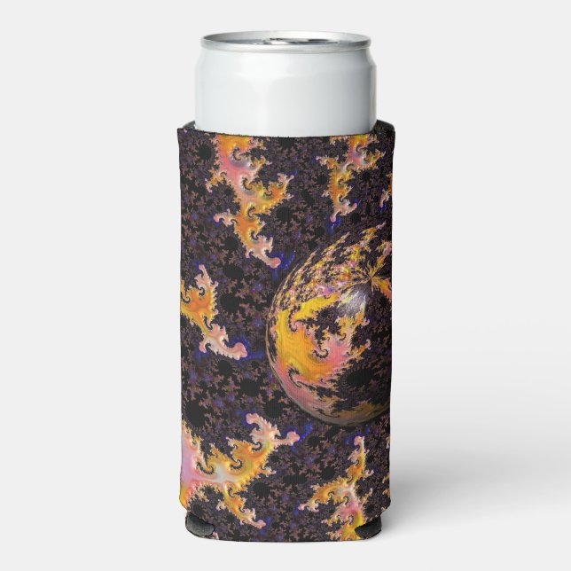 Fractal Firestorm Sphere Selters Dosenkühler (Seltzer Vorderseite)