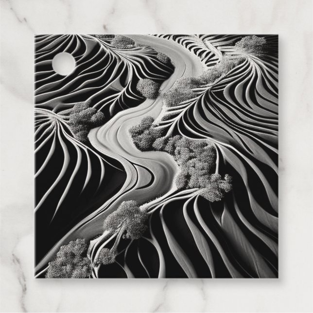 Fractal Flow Geschenkanhänger (Vorderseite)