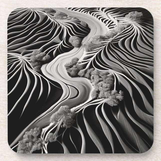 Fractal Flow Getränkeuntersetzer (Vorderseite)