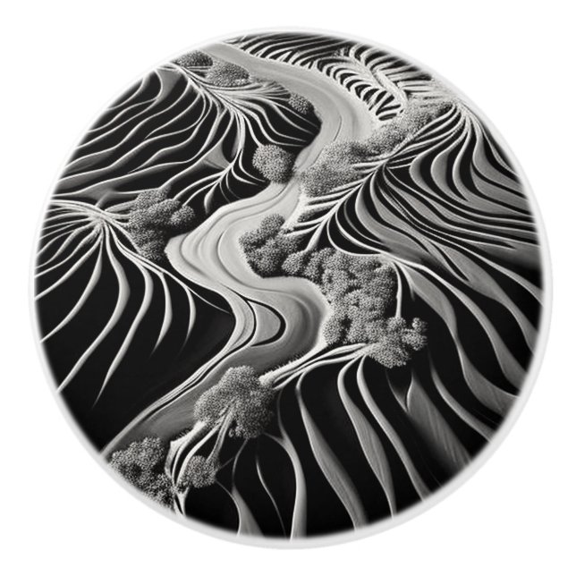 Fractal Flow Keramikknauf (Vorderseite)
