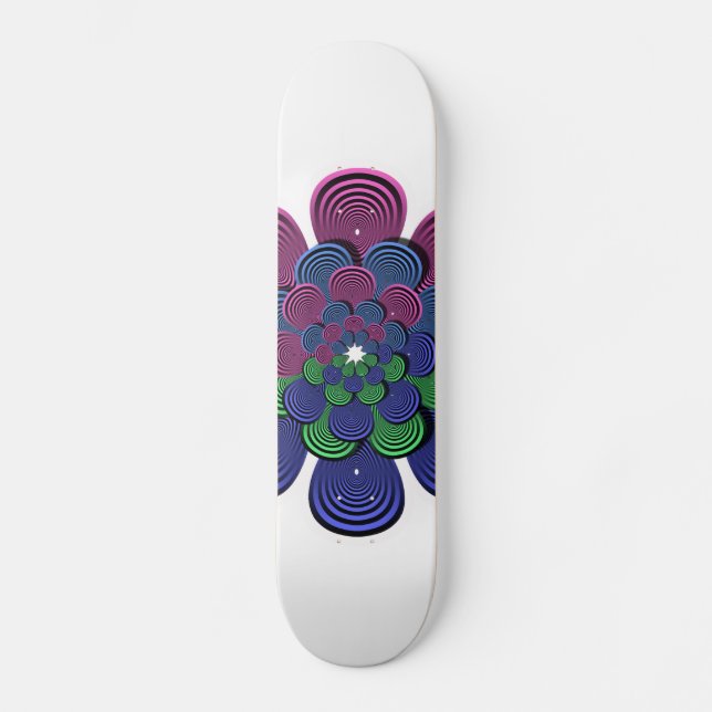 Fractal Flower Skateboard (Vorderseite)