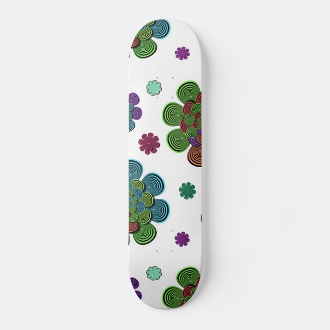 Fractal Flower Two Skateboard (Vorderseite)