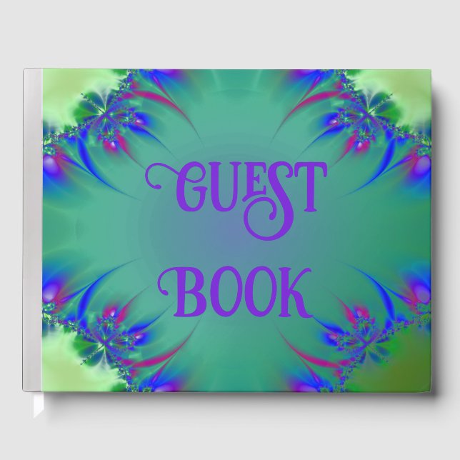 Fractal Foil Guest Book Gästebuch (Vorderseite)