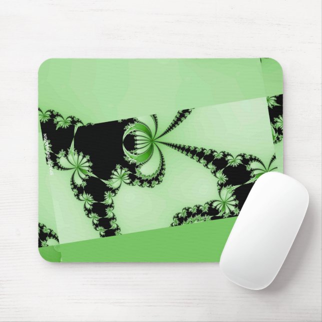 Fractal Garden green Mousepad (Mit Mouse)