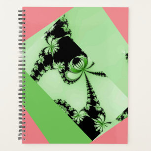 Fractal Garden grün und cremig Planer