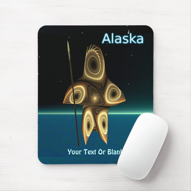 Fractal Inuit Hunter Mousepad (Mit Mouse)