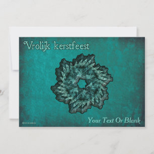 Fractal Kranz - Frohe Weihnachten Postkarte