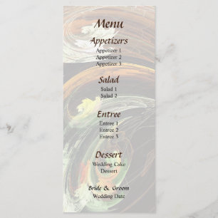 Fractal - Menu de mariage Vent de feuilles d'autom