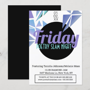 Fractal Night Club Flyer Gedicht Werbeviolett Einladung