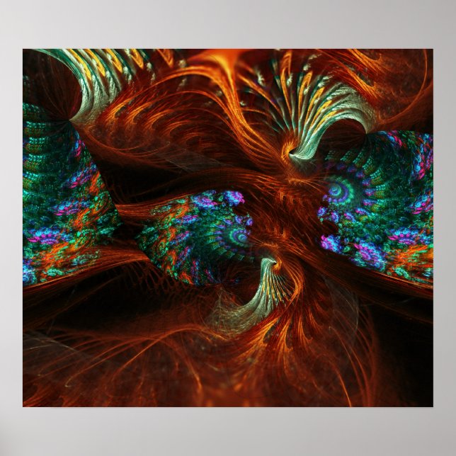 Fractal Seeds Swirl Poster (Vorne)