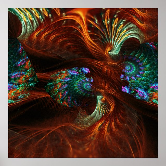 Fractal Seeds Swirl Poster (Vorne)