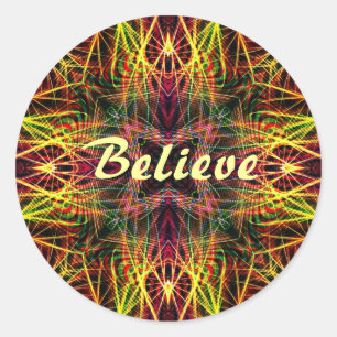 FractalArts : Glaube Runder Aufkleber