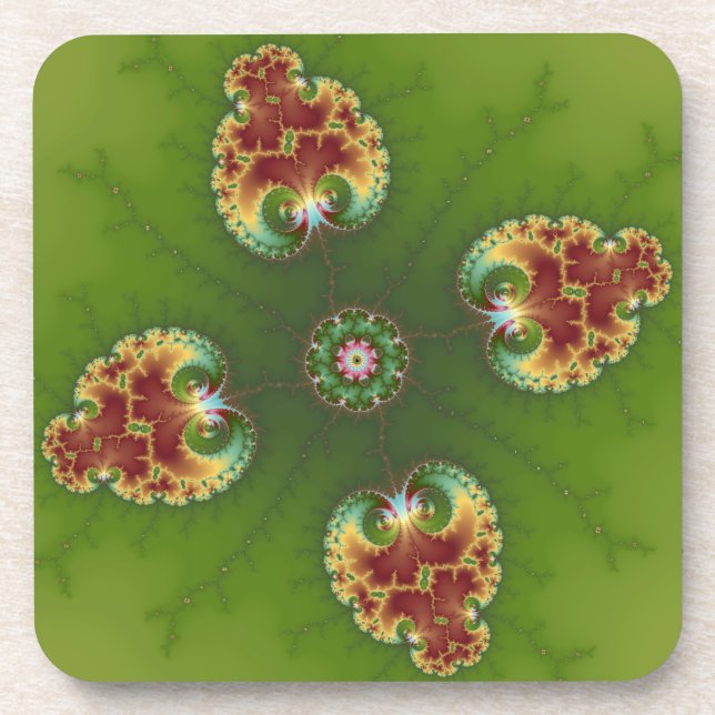 Fractalbug Picnic - Fraktal Art Untersetzer (Vorderseite)