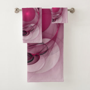 Fractale Balançant, Art Abstrait Moderne Rose de B