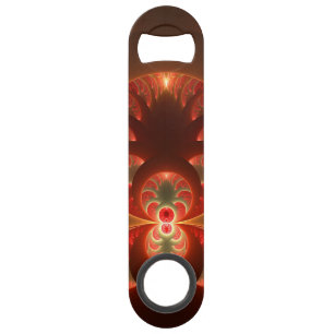 Fractale orange rouge moderne abstraite lumineuse