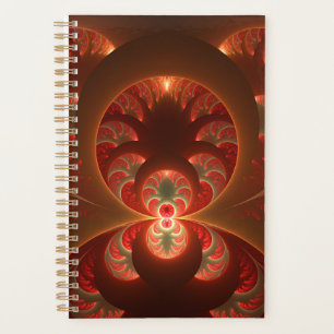 Fractale orange rouge moderne abstraite lumineuse