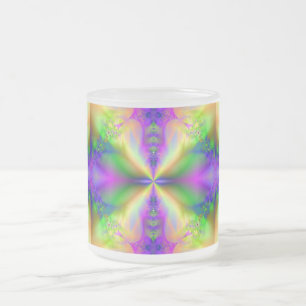 Fractale psychédélique 85 ~ Mug en verre dépoli