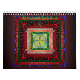 Fractales et calendrier imprimé par coutume de