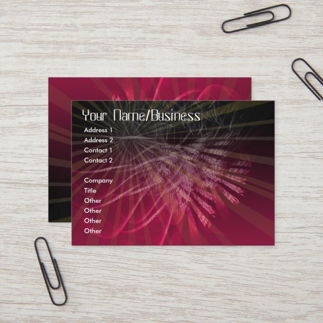 Fractaliata Business Card Visitenkarte (Vorderseite/Rückseite Beispiel)