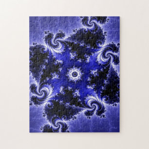 "Fractality des Alters-" blaues Fraktal-Puzzlen