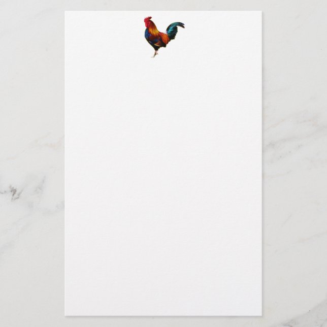 Fractalius Leghorn-Hahn Briefpapier (Vorderseite)