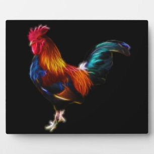 Fractalius Leghorn-Hahn Fotoplatte