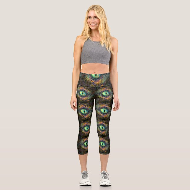Fractalized labradorit eye5 capri leggings (Vorderseite)