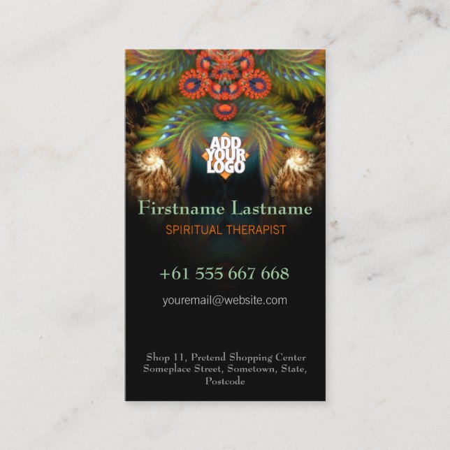 FractalSpirit Wings i2.0v Business Card Visitenkarte (Vorderseite)